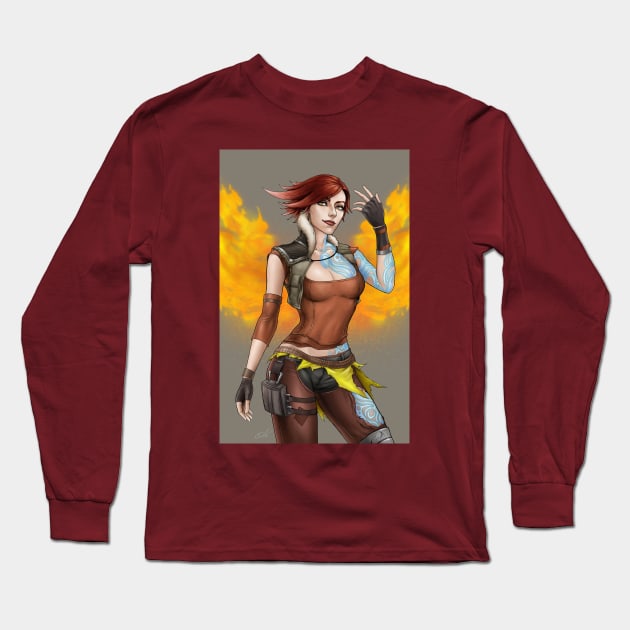 Firehawk Lilith Long Sleeve T-Shirt by AdamCRivera